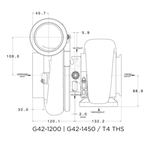 Flange diagram garrett g42-1200